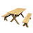 Shilap 8 - Person Wood Patio Dining Set with Rectangular Table