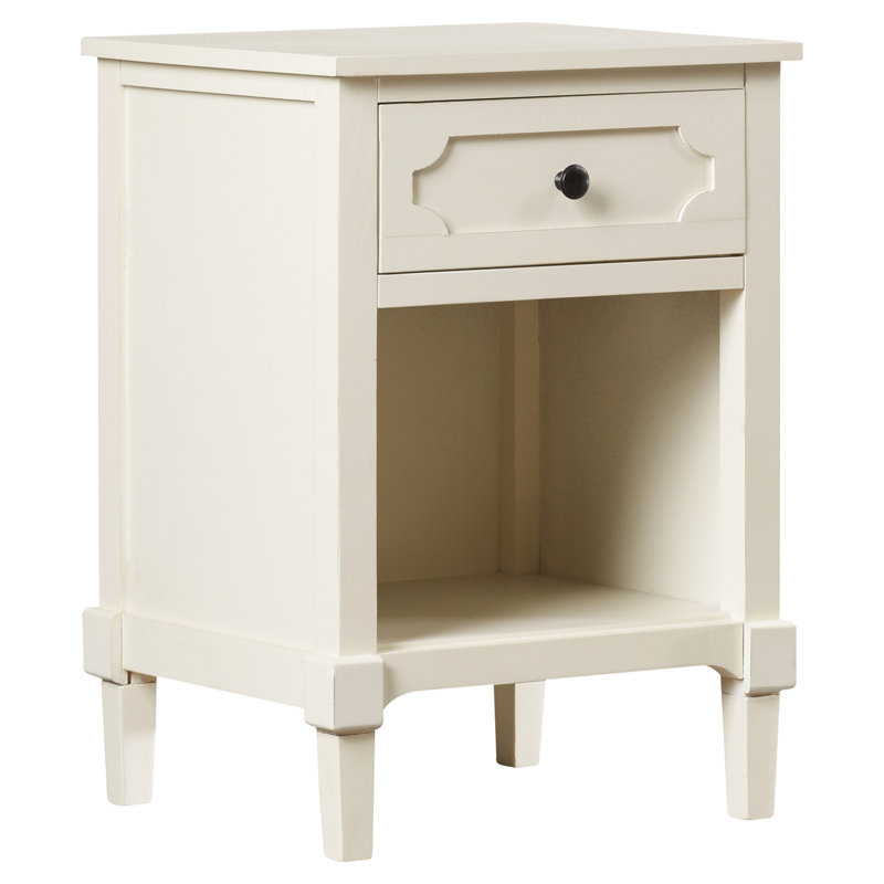 Table d'appoint avec rangement Mattalyn, Blanc