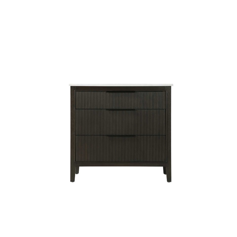 Meuble-lavabo simple 36 po en chêne chocolat, Chêne chocolat, 36"