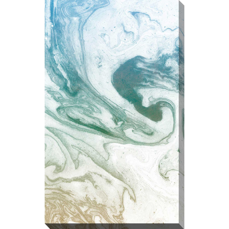 «Deep Waves», reproduction de peinture acrylique sur toile, H 48 po x l 28 po x P 1,5 po