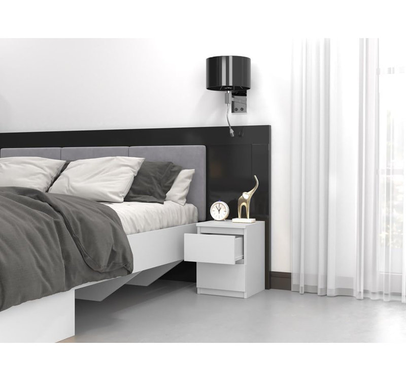 11.8cm W Solid Wood Bedside Table