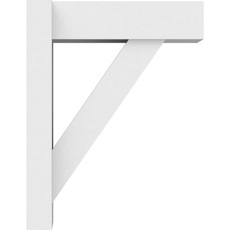 Persienne en PVC de qualité architecturale traditionnelle avec extrémités en bloc, L 7 po, H 18 po x l 14 po