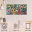 Ensemble de 3 panneaux d'art mural - "Mylas Country Quilts" par Cheryl Bartley 