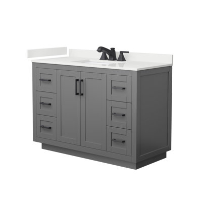 Miranda 48" Freestanding Single Bathroom Vanity with Quartz Top