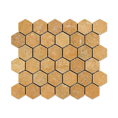 Carreau de mosaïque en travertin nid d'abeille