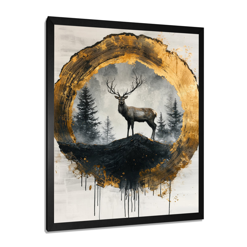 GiannISIS - Animaux, impressions sur toile, Noir, noir, noir, noir, H 20 po x l 12 po, Picture Framed