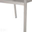 Ensemble de chaises de salle à manger d'extérieur modernes en aluminium avec siège en faux bois, gris et argent, pour des sièges de patio élégants et durables
