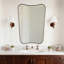 Miroir de salle de bain Contemporary Cadre en acier inoxydable-58363946-40214593