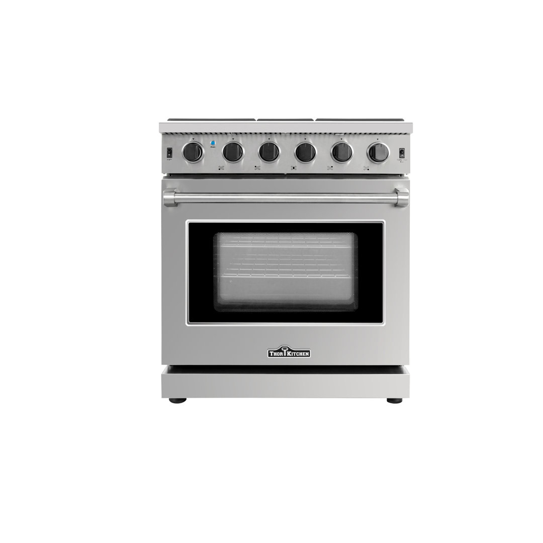 Thor Kitchen 30" 4.55 Cubic Feet Smart Natural Gas Free Standing Range with 5 Burners Thor Kitchen