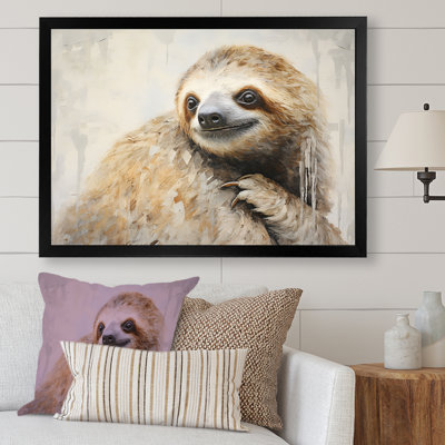 «Thoughtful Sloth I» sur toile