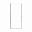 Porte de douche circulaire pivotante sans cadre de l 32 po x H 72 po avec verre trempé de 1 po d'épaisseur (6 mm)-129052201
