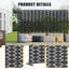 Freestanding Metal Privacy Screen, Laser Cut Decorative Garden Fence Panel with Stand, Rustproof Galvanised Steel Divider, 183x120cm, Black, Brick Style