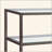 Nickel 2-Shelf Glass Top Entryway Console Table
