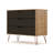 Rockefeller 35" Mid-Century Modern 3-Drawer Bachelor's Chest in Gray-870534838