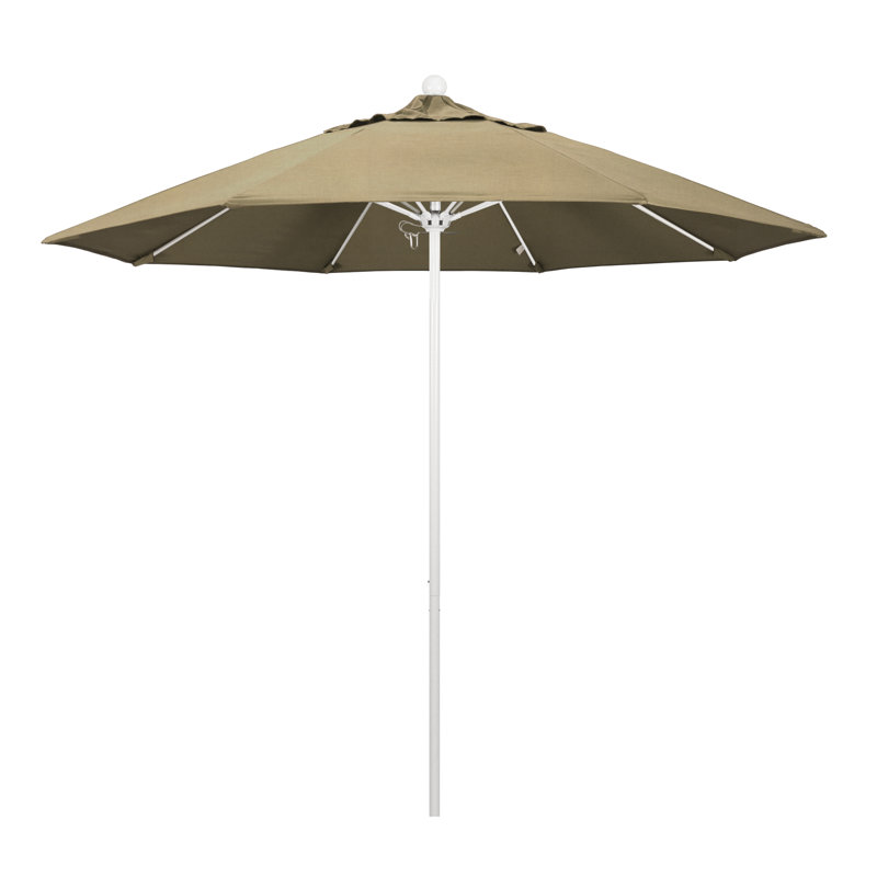 Parasol de marché 9 pi Hibo, Toile Sunbrella® beige chiné