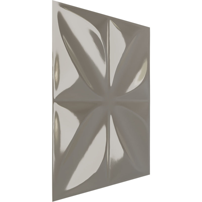 Panneau mural décoratif 3D Helene EnduraWall l 11 7/8 po x H 11 7/8 po, chrome brillant (couvre 0,98 pi2), Bright Coat Chrome