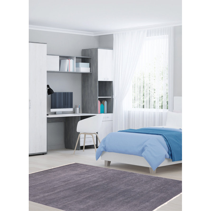 Tapis bleu mystique en denim 5 pi 6 po x 7 pi 8 po