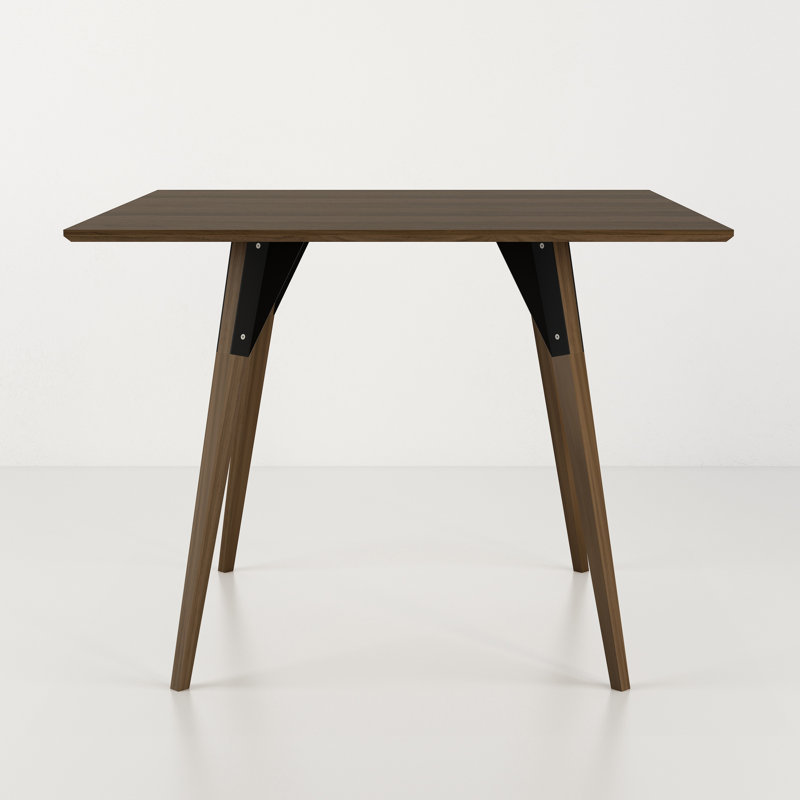 Table de salle à manger Clarke, Noyer, Blanc / érable, H 30 po x L 40 po x l 40 po