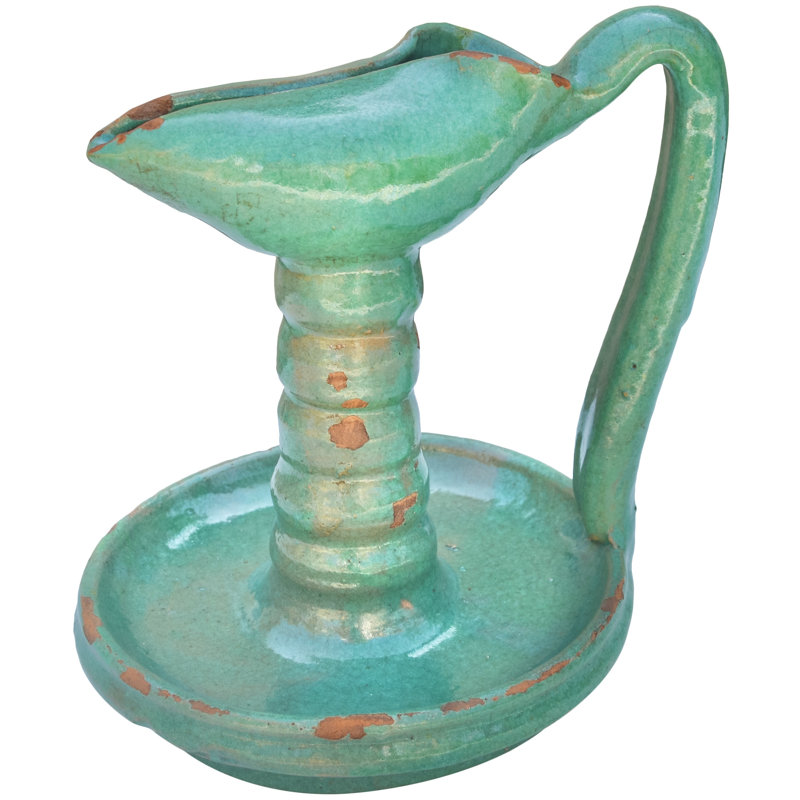 Lampe à huile antique en céramique Judaical