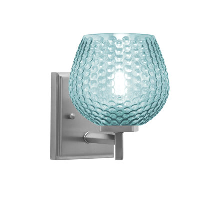 Finola Wall Sconce Shown With 6" Smoke Textured Glass