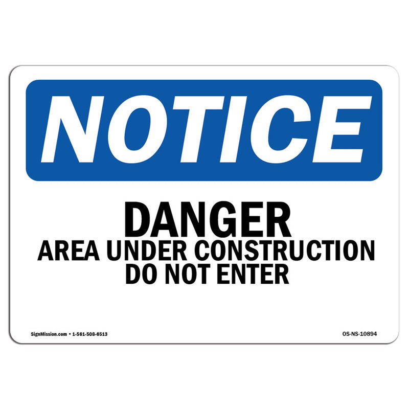Zone dangereuse en construction Ne pas entrer