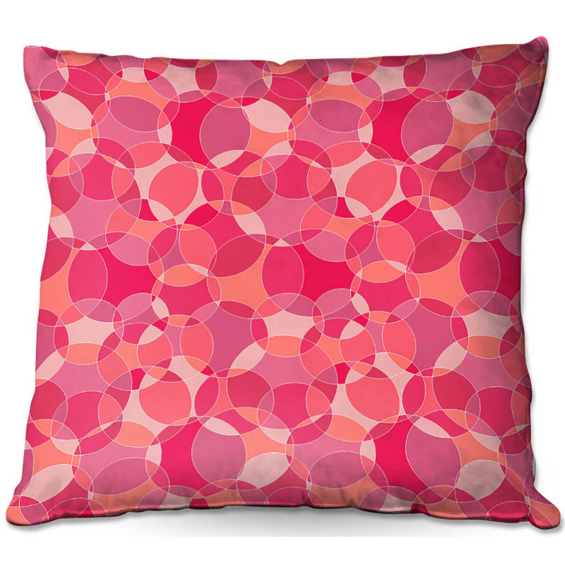  Coussin Couch Bubbles, 16 po x 1 po, Rose