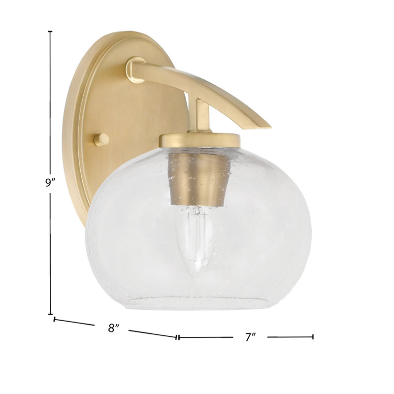 Kurve Downlight Wall Sconce Shown In Graphite Finish With 5.75" White Marble Glass, 9" H x 7" W x 8" D