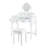 White Makeup Vanity And Stool With Reversible Mirror, Elegant Design For A Sophisticated Appearance, 5 Drawers Of Various Sizes, Look, Storage