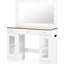 Coiffeuse moderne avec ampoules et tiroirs, 43,3 po de bureau de coiffeuse, modes d'éclairage pour grande chambre à coucher 3 et luminosité réglable, douille de tiroir