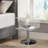 Acrylic Side Table with Stainless Steel Base, C Shaped End Table for Sofa