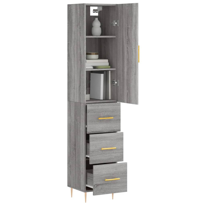 Merts 34.5cm Sideboard, Grey Sonoma