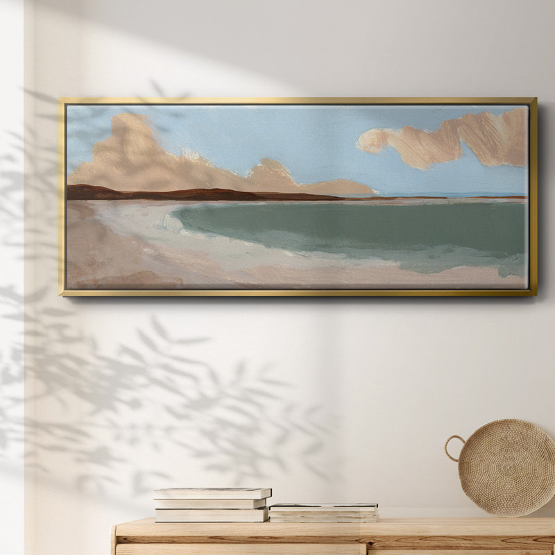 Long Shore I - toile encadrée, H 20 po x l 50 po
