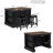 Posie Kitchen Island With 2 Stools-1425581238
