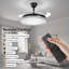 Ventilateur de plafond 42 "rétractable avec lumières, réversible silencieux 6 vitesses 3 cct pour chambre noire