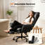 Big and Tall Office Chair, Flip Armrests for Pets & Cross Legged Sitting, Executive Ergonomic Computer Gaming Chair with Foot Rest-219873995