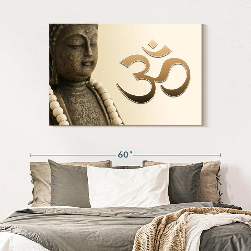 Adella Buddha Om Sign, 32" H x 48" W