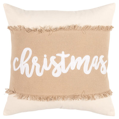 Embroidered Cotton Throw Pillow