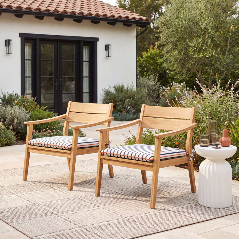 Rola Indoor/Outdoor Sunbrella Chair Pad, 2" H x 17" W x 17" D