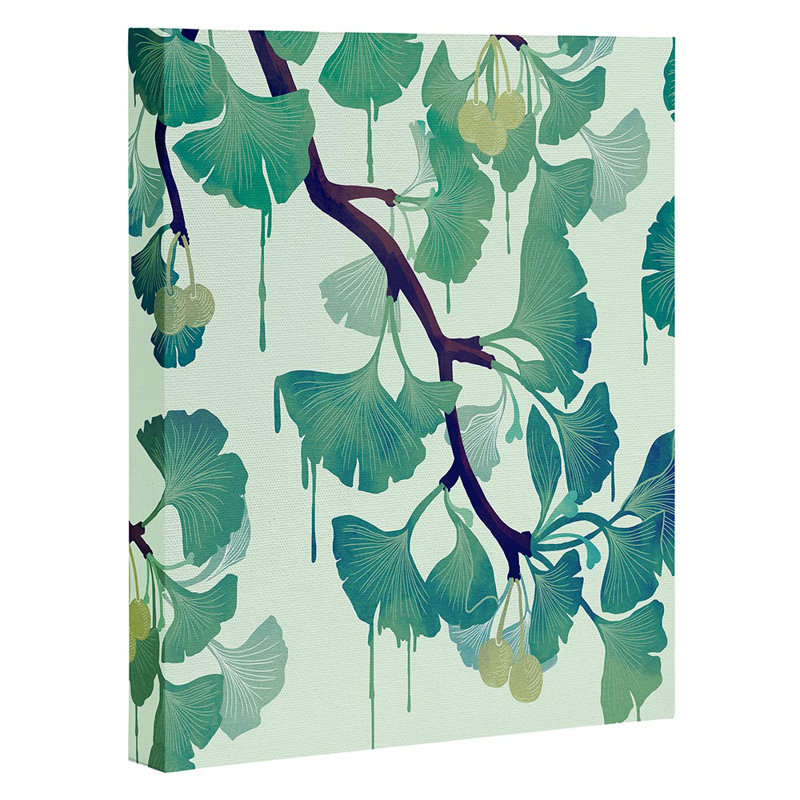 « o ginkgo » par littleclyde-print, H 10 po x l 8 po x P 2 po, Toile tendue, Pas de tapis