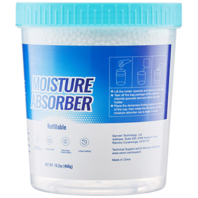Moisture Absorber Bucket, 2 Packs 16.2 oz Hi-Capacity Moisture Absorber Bucket with 800ml Storage Area & Reusable Outer Bucket for Long-Term Use, Fragrance Free Moisture Absorber for Fresher Air