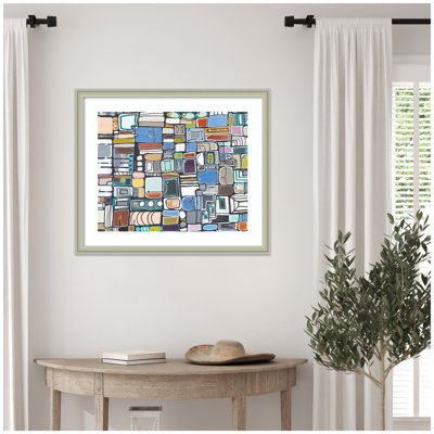 «Newsprint Horizontal» par Leah Nadeau, reproduction d'art encadrée