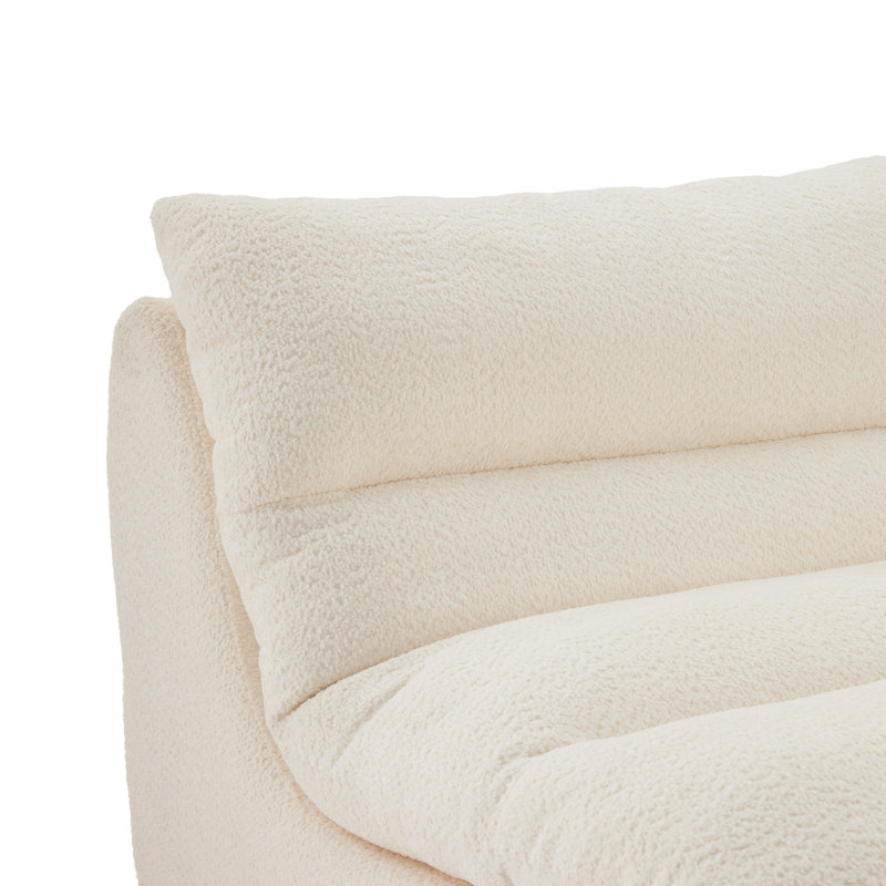 Chaise d'appoint rembourrée Modern, Blanc