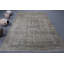 Grand tapis turc Oushak rétro vert avec un motif floral surdimensionné en laine, idéal pour rehausser le décor du salon