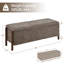 Banc de rangement rembourré 48 po avec pieds en bois massif 48 po-1883371494