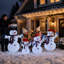 Décoration de Noël de bonhomme de neige 4 pièces