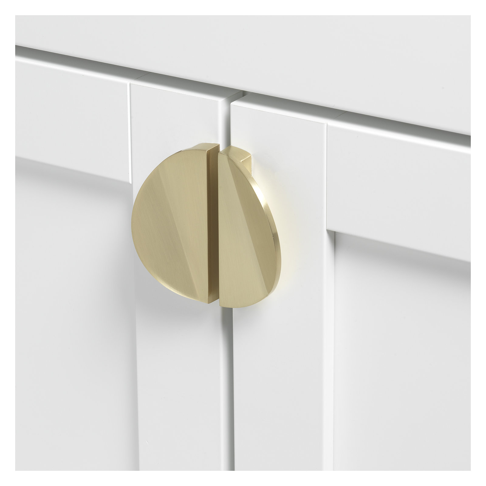 Giana Collection 2-1/2 in. Length Geometric Knob, Champagne Gold