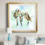 Renard sur fond bleu - peinture encadrée-922035985-922035988