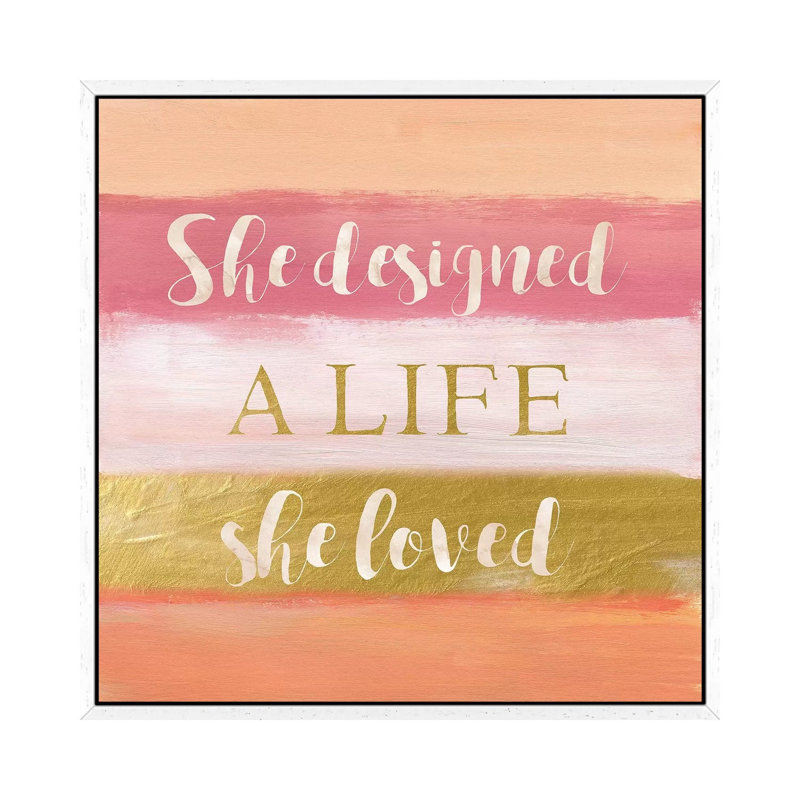 She Designed by Nan - Print on Canvas, White Framed, 66.04 cm H x 66.04 cm W