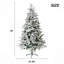 Arbre de Noël en PVC mélangé non éclairé de 7 pi avec extrémités enneigées