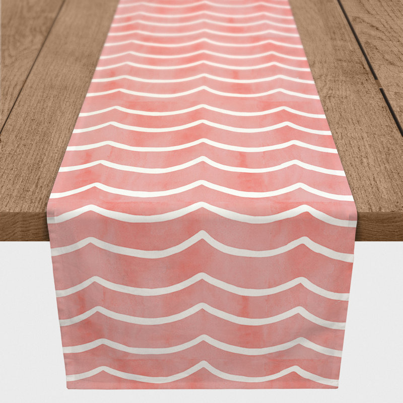 Chrisalyn Rectangle Polyester Table Runner, Pink, 16" D x 90" L